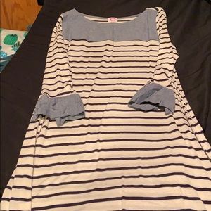 Navy striped shirt